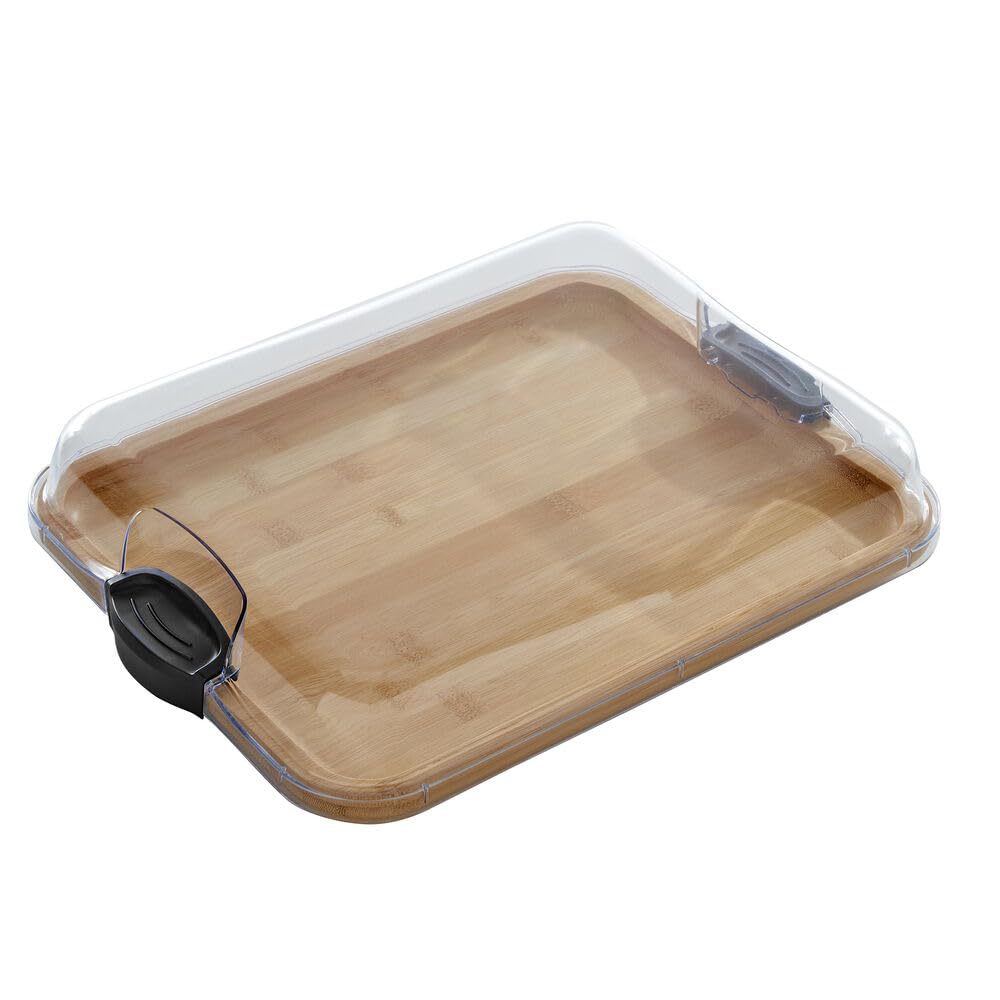 Bamboo Chopping Board Household With Transparent Lock Cover
