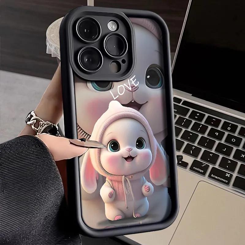 Cute Bunny Phone Case Soft Rubber Protective Sleeve