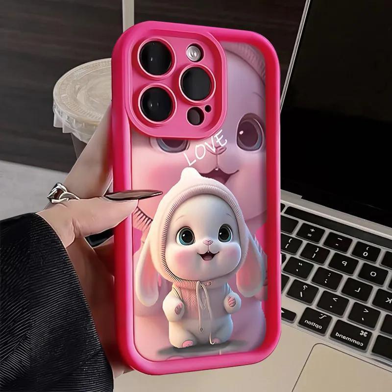 Cute Bunny Phone Case Soft Rubber Protective Sleeve