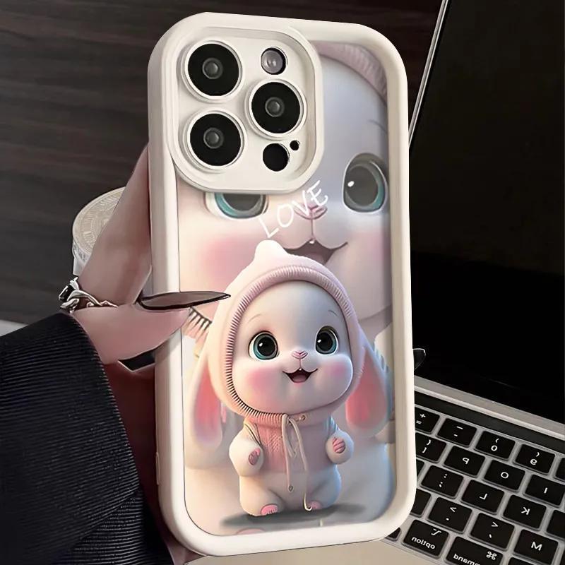 Cute Bunny Phone Case Soft Rubber Protective Sleeve