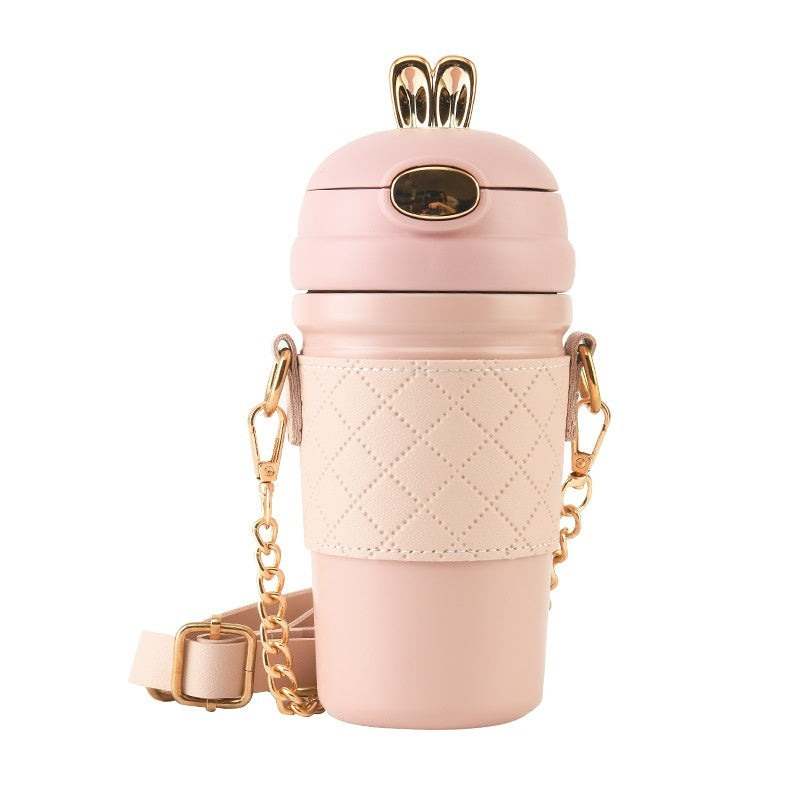 Stainless Steel Cup Bounce Cup With Straw