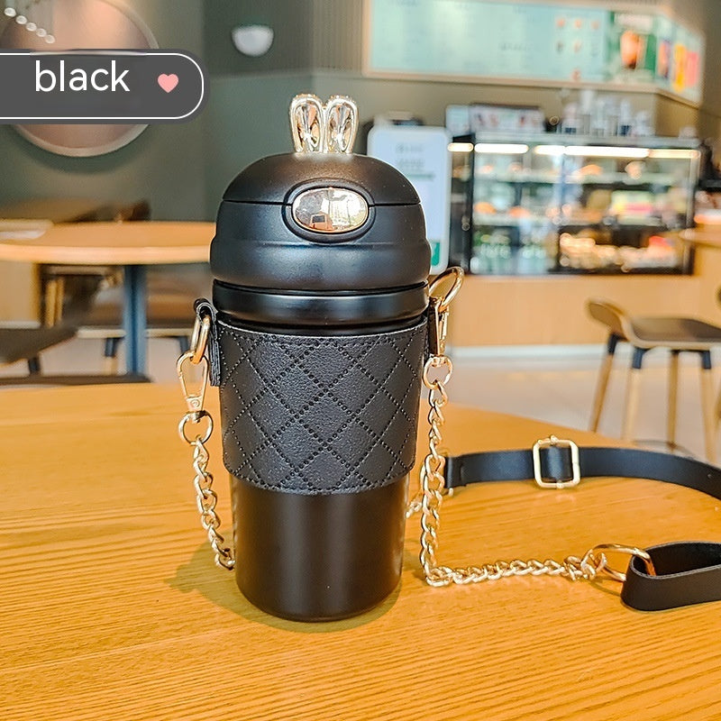 Stainless Steel Cup Bounce Cup With Straw