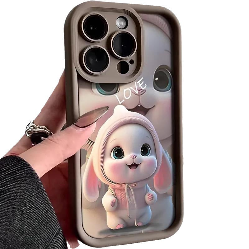 Cute Bunny Phone Case Soft Rubber Protective Sleeve