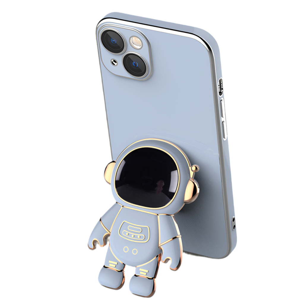 3D Astronaut Phone Case Anti-Drop Electroplating Bracket