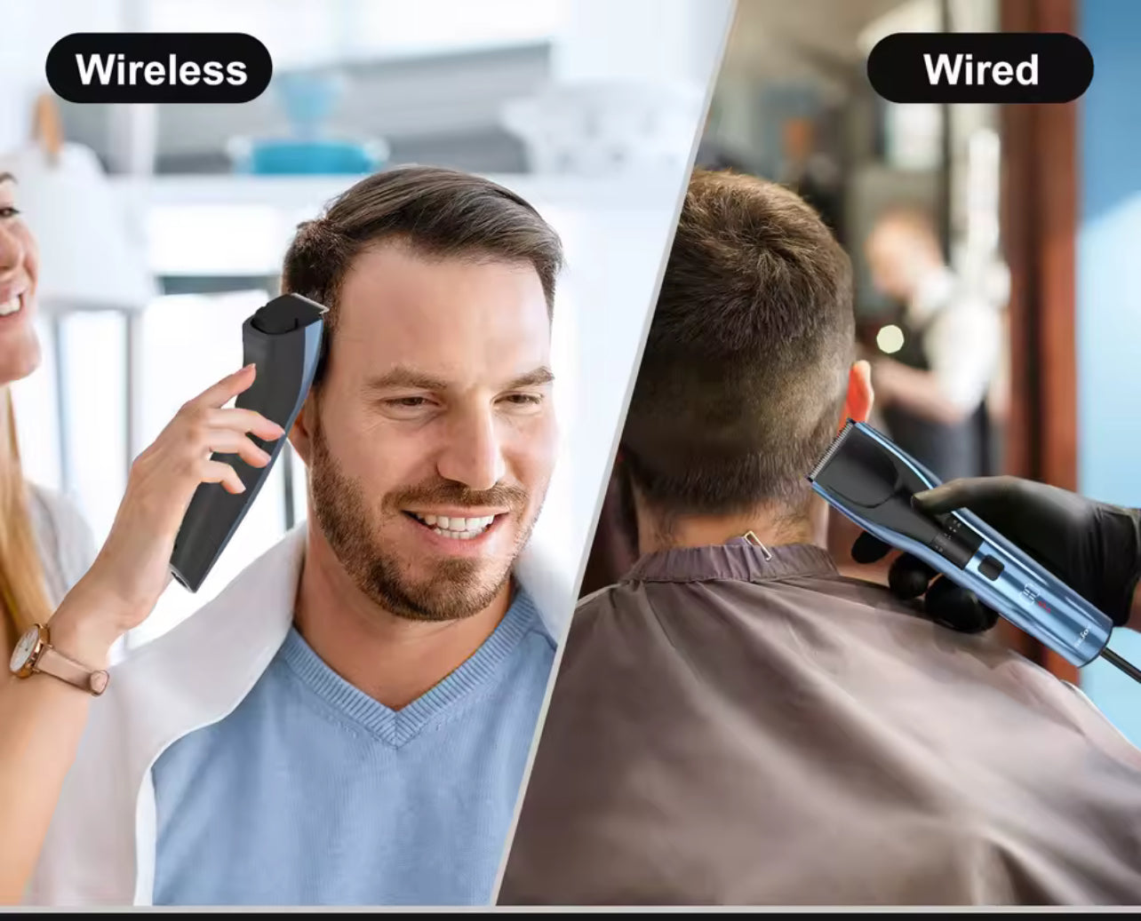 SEJOY Professionelle Herren-Haarschneidemaschine – Kabelloser Haarschneider & Barttrimmer, Wiederaufladbar, Präzises Schneiden für Männer