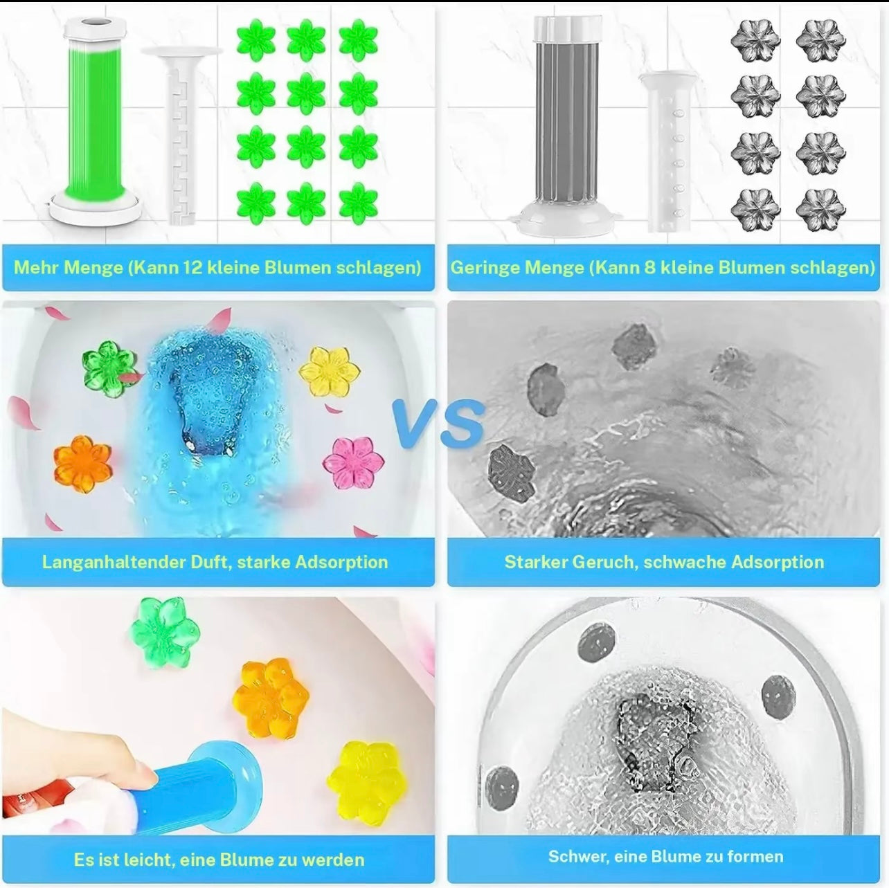 Toilet Gel Stamp – WC-Reiniger Gel Stempel (6-in-1 Großpackung