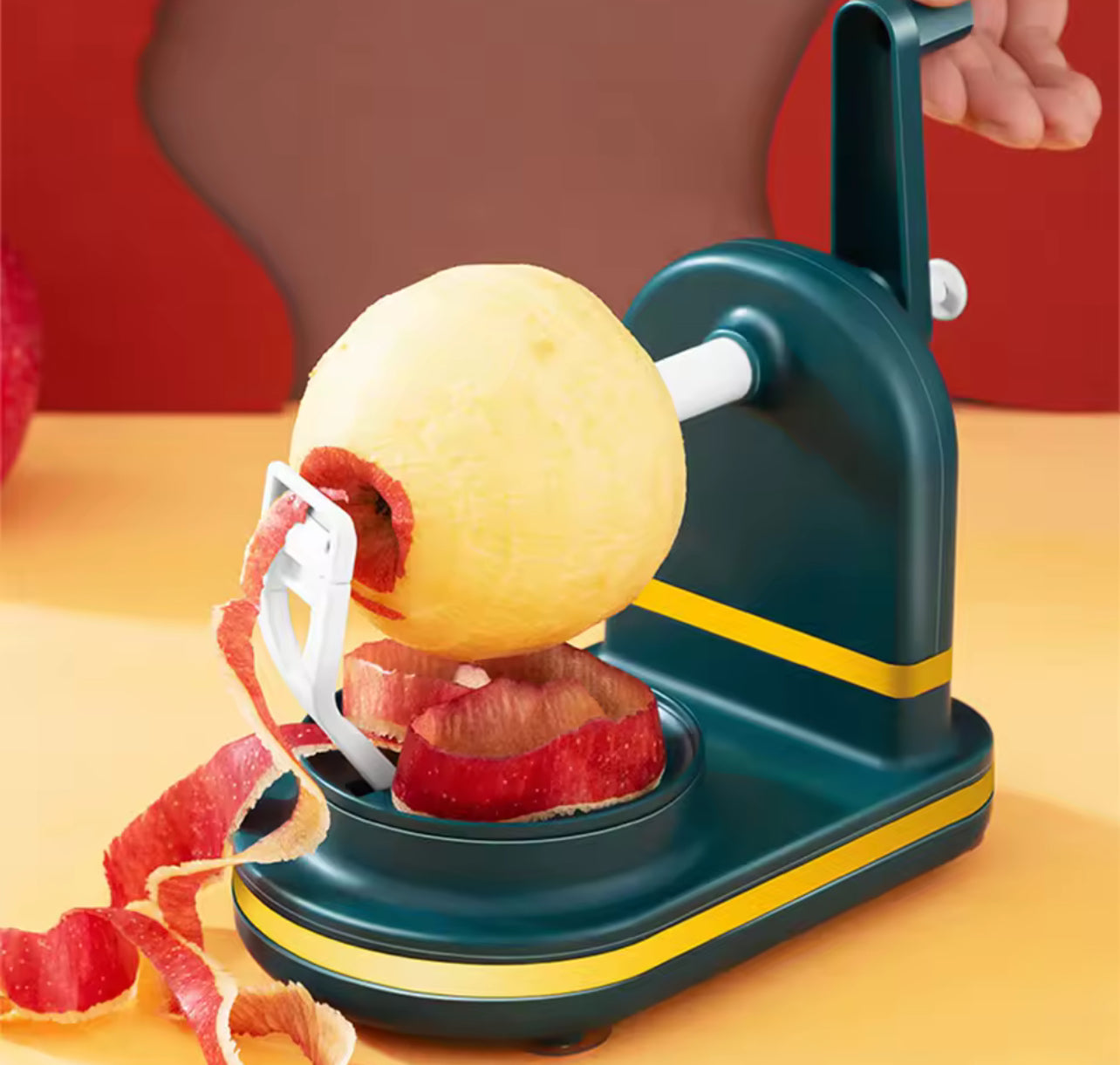 Hand-Crank Apple Peeler & Slicer – Peel, Core & Slice in Secs!
