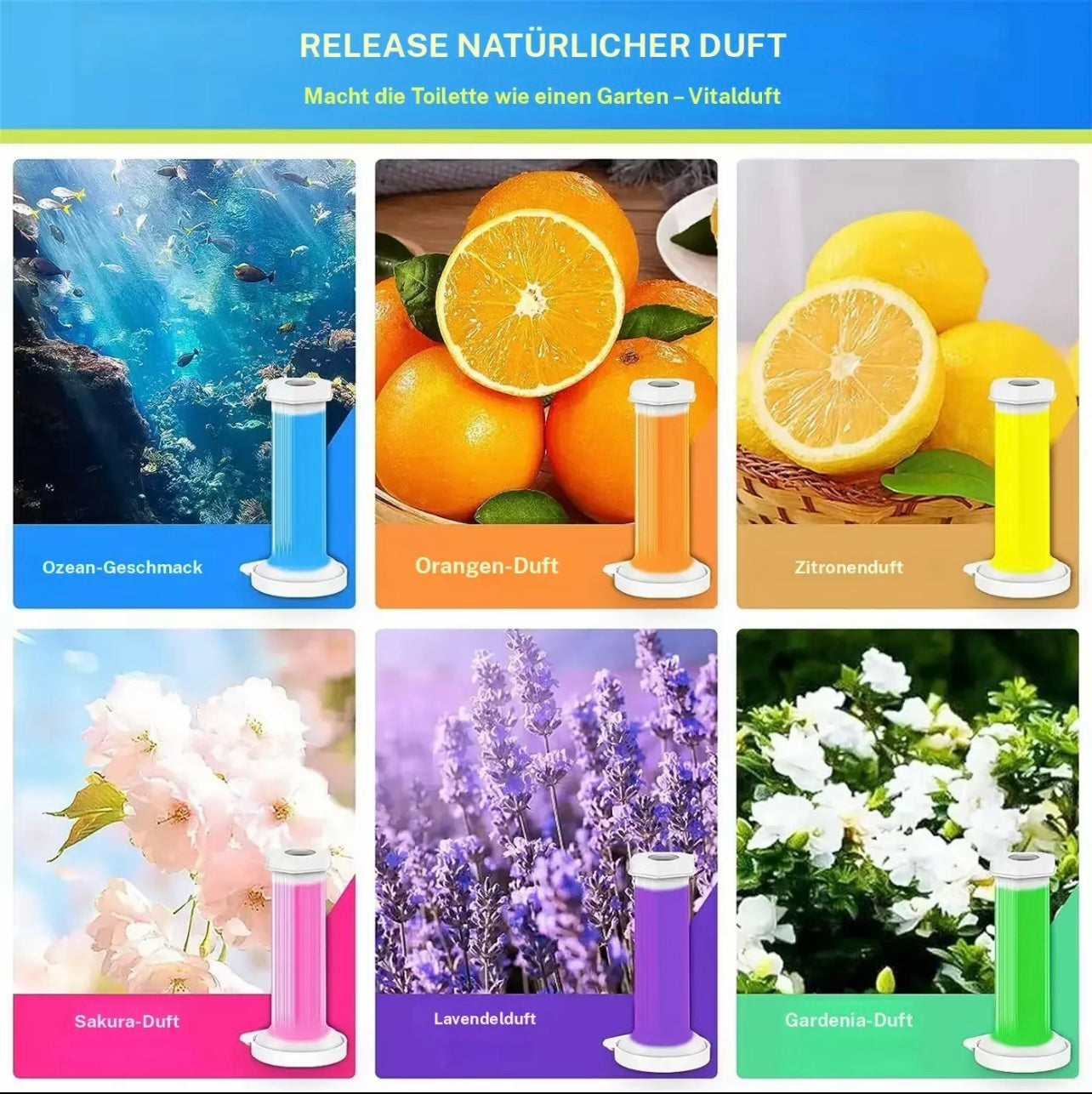 Toilet Gel Stamp – WC-Reiniger Gel Stempel (6-in-1 Großpackung