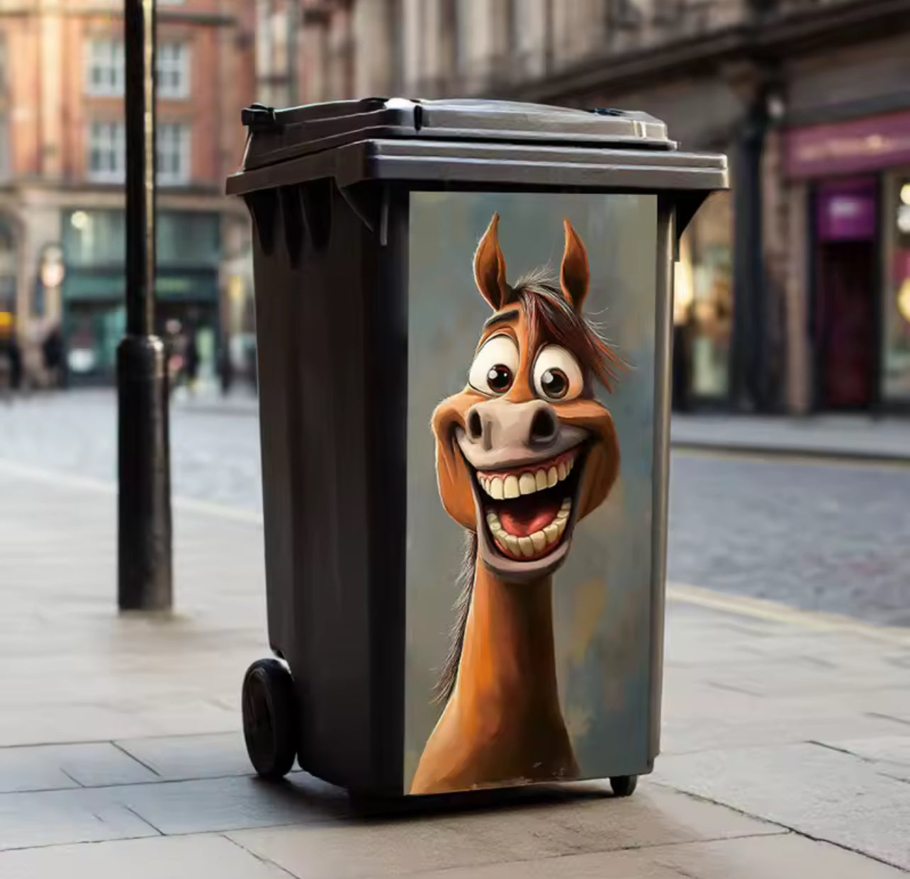 4-Pack Waterproof Cartoon Face PVC Stickers – Fun Vinyl Decals for Trash Can, Fridge, Wall, Glass, Door