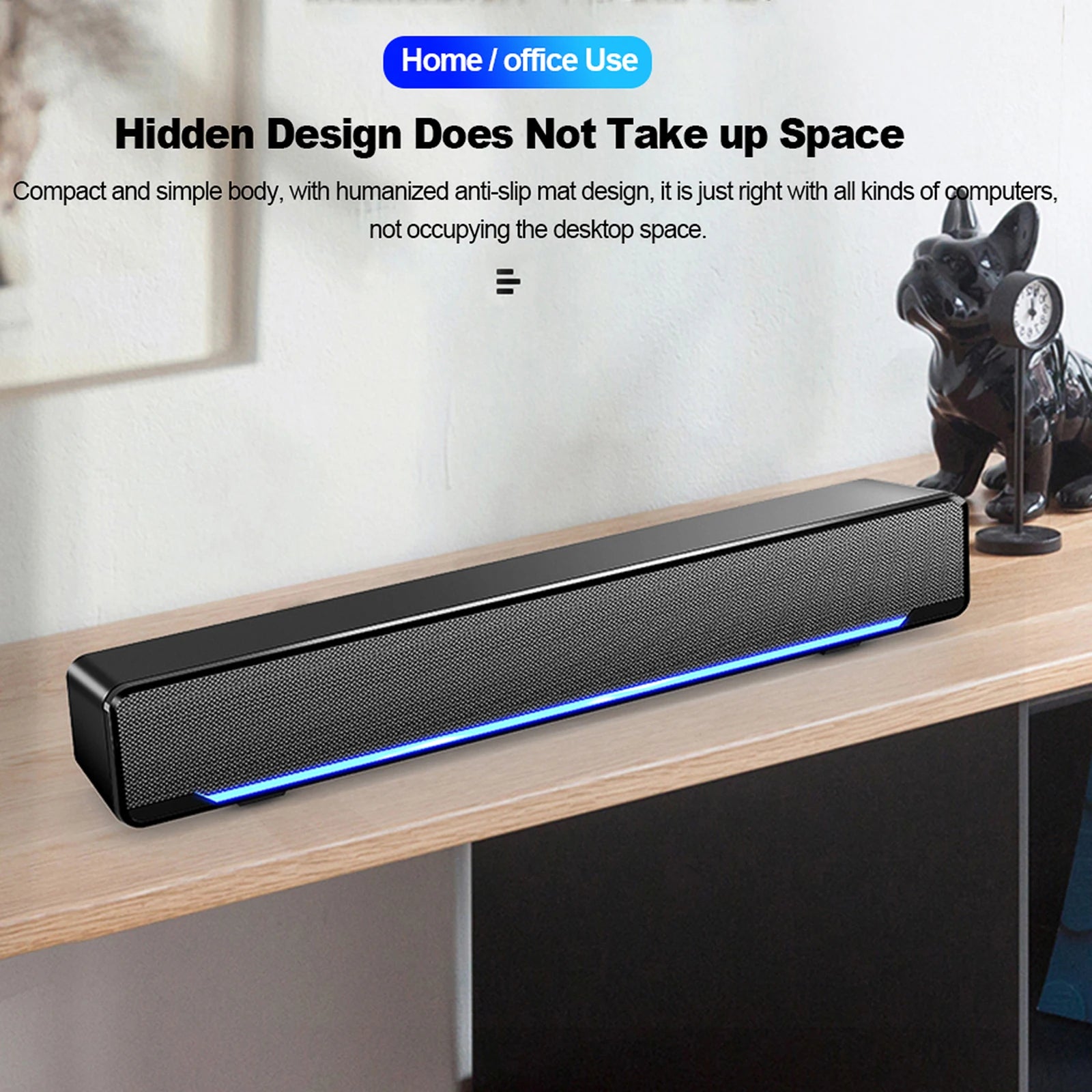 USB Wired Computer Speaker Bar Stereo Subwoofer Powerful Music Player Bass Surround Sound Box 3.5mm Audio Input for PC Laptop