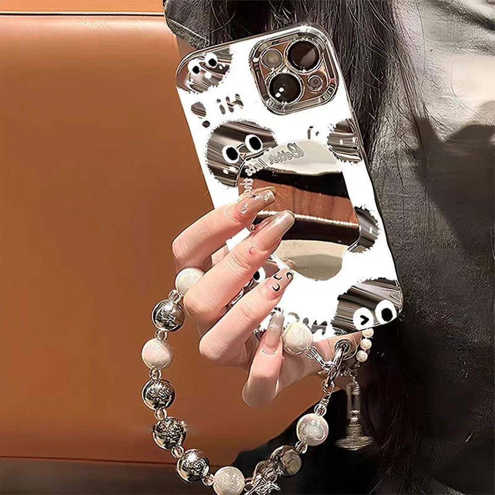 Luxury Make UP Mirror Phone Case For iPhone 11 13 16 Pro Max 14 15 12 13promax 15promax 14promax Shockproof Soft Covers Fundas