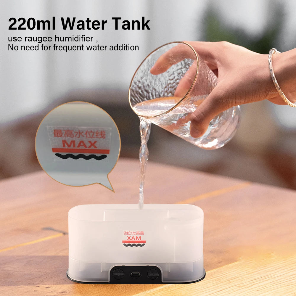 Air Humidifier Essential Oils Humidifiers Flame Aroma Humidifier Fragrance Diffuser Home Aromatherapy Diffuser With LED Light