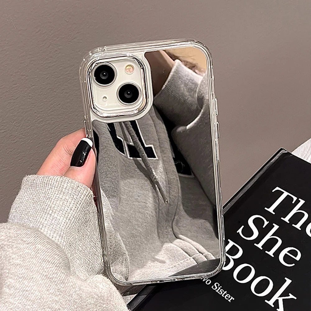 Luxury Mirror Phone Case For iPhone 16 11 Pro Max Cover 15 14 13 12 Pro 16 Plus X XS XR XS Max Shockproof Protective Bumper case