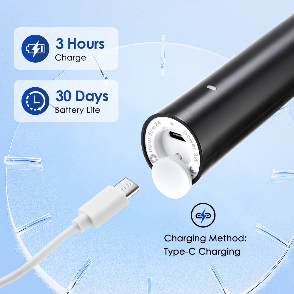 Rechargeable Rotary Electric Toothbrush 5 Modes Sonic Tooth Brush For Adults Rotating Toothbrushes Plaque Remover Teeth Cleaner