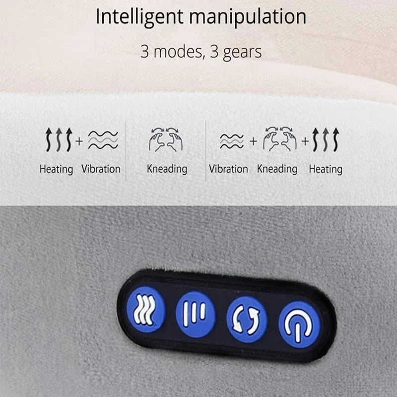 Electric U Shaped Neck Massager Vibration U Shaped Pillow Multifunctional Shoulder Cervical Massager Heating  Relax Massage Pill