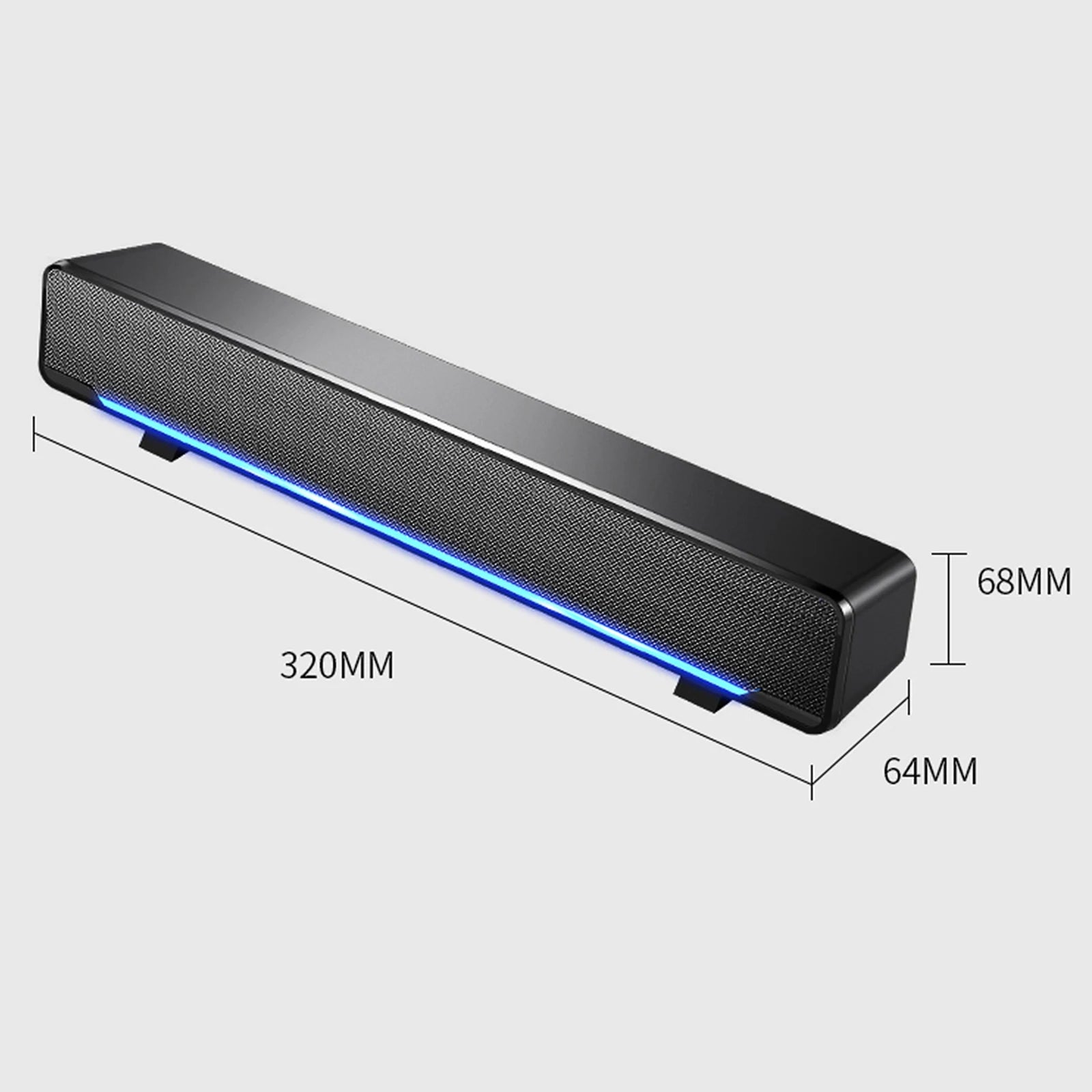 USB Wired Computer Speaker Bar Stereo Subwoofer Powerful Music Player Bass Surround Sound Box 3.5mm Audio Input for PC Laptop