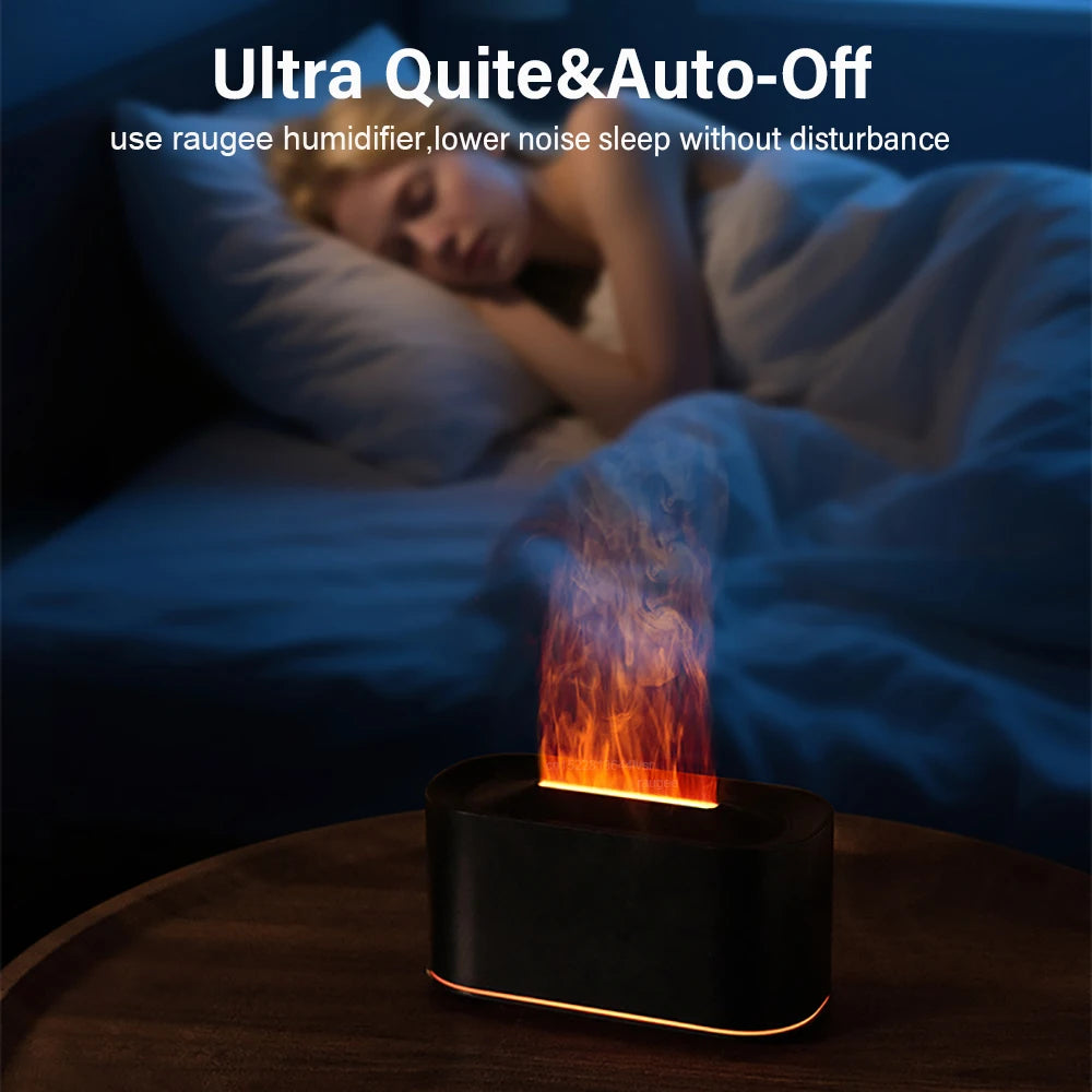 Air Humidifier Essential Oils Humidifiers Flame Aroma Humidifier Fragrance Diffuser Home Aromatherapy Diffuser With LED Light