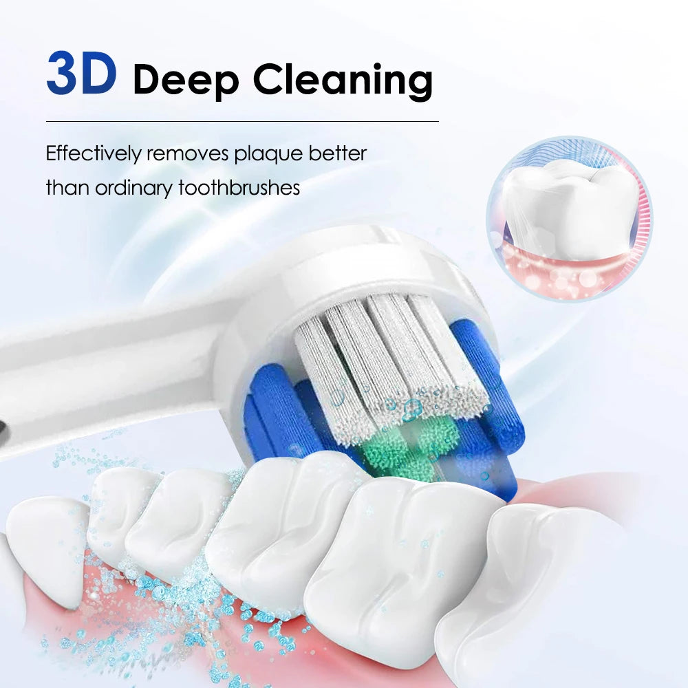 Rechargeable Rotary Electric Toothbrush 5 Modes Sonic Tooth Brush For Adults Rotating Toothbrushes Plaque Remover Teeth Cleaner
