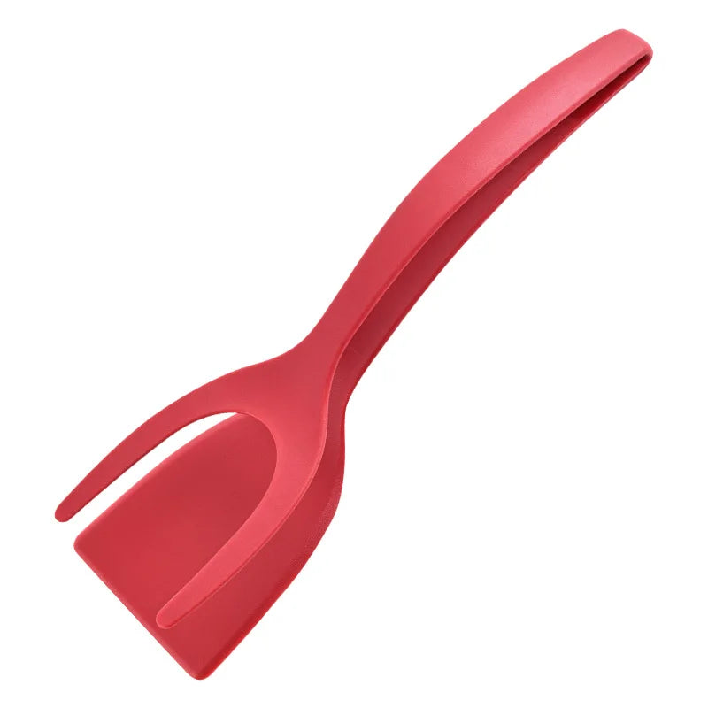 2in1 Clip Silicone Grip Flip Tongs Egg Steak Spatula Tongs Clamp Pancake Fried Turners Cooking Tool Kitchen Accessories