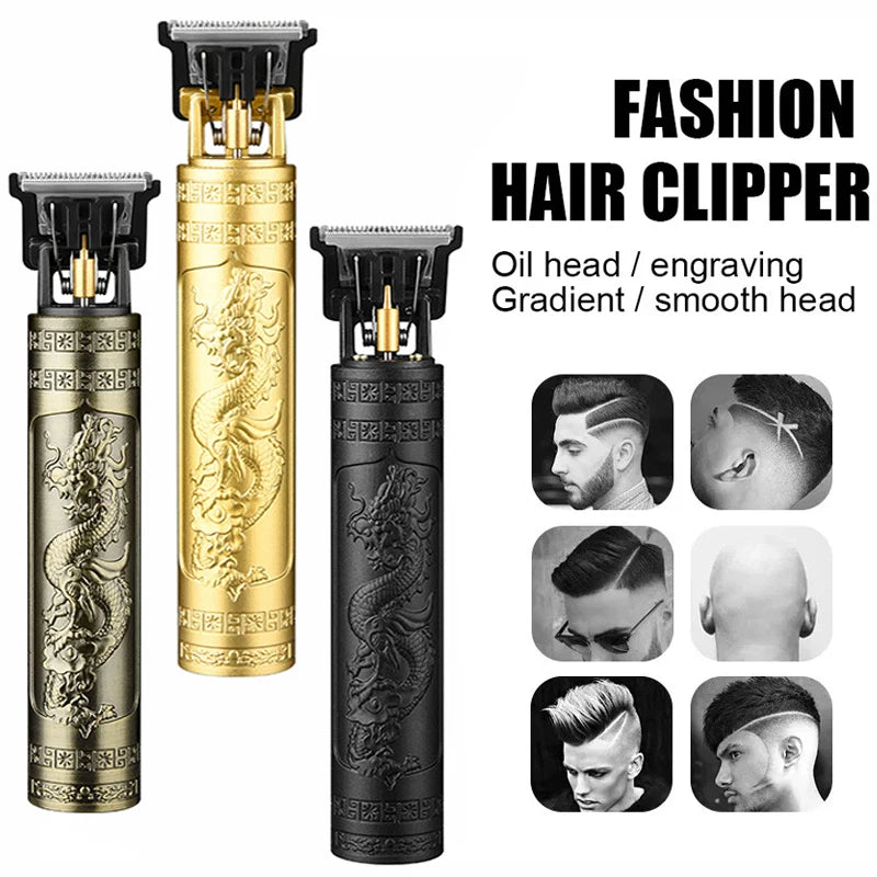 T9 Vintage Electric Shaver Barber Cordless Hair Cutting Machine USB Charging Hair Trimmer Portable Hair Clipper Suitable For Men