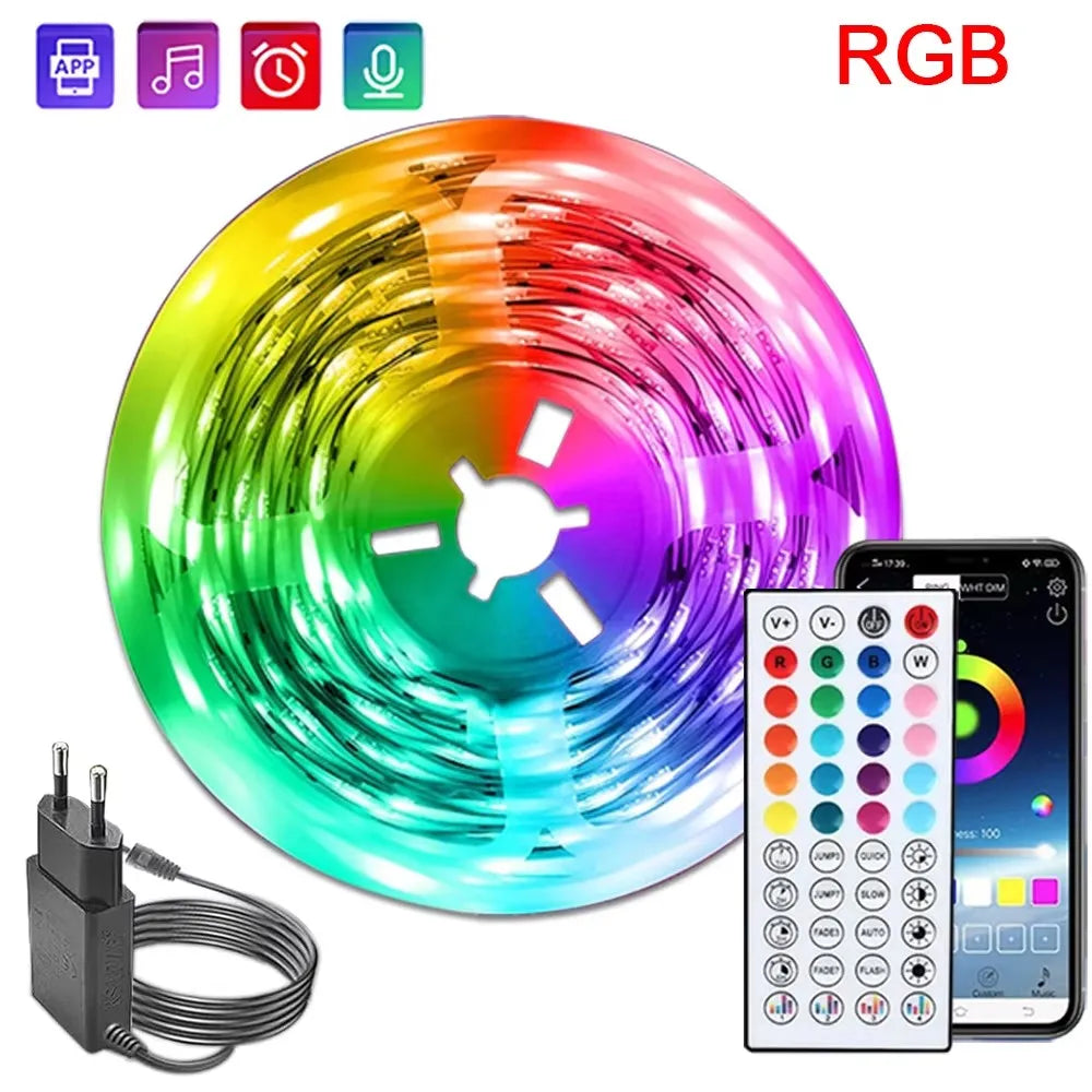 24V Led Strip Lights 10m 20m 30m 40m Led Lighs Music Sync Led Tape with Remote&App Control Flexible Ribbon for Room Party Decor