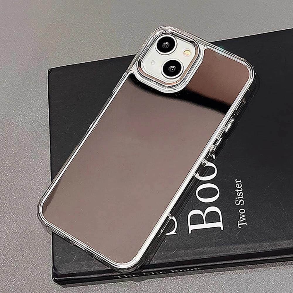 Luxury Mirror Phone Case For iPhone 16 11 Pro Max Cover 15 14 13 12 Pro 16 Plus X XS XR XS Max Shockproof Protective Bumper case