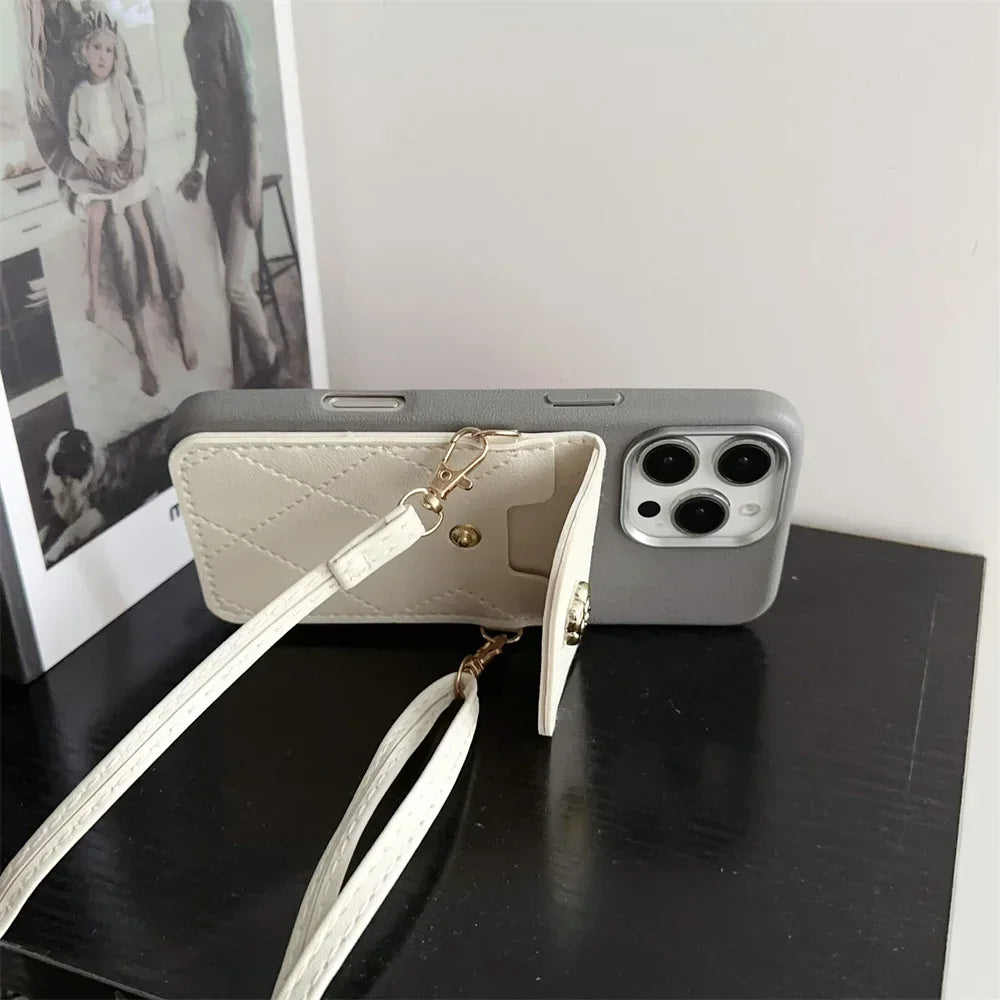 FLYKYLIN Luxury Crossbody Leather Cover For Xiaomi Redmi Note 14 Pro 5G POCO F6 C75 Lanyard Pocket Wallet Phone Case
