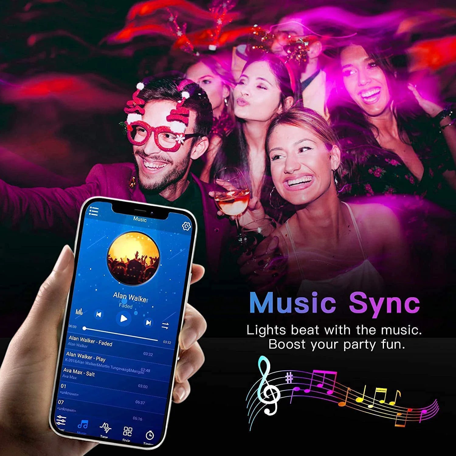 24V Led Strip Lights 10m 20m 30m 40m Led Lighs Music Sync Led Tape with Remote&App Control Flexible Ribbon for Room Party Decor