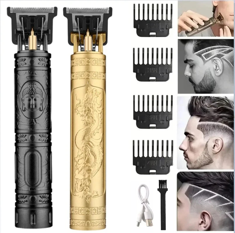 T9 Vintage Electric Shaver Barber Cordless Hair Cutting Machine USB Charging Hair Trimmer Portable Hair Clipper Suitable For Men