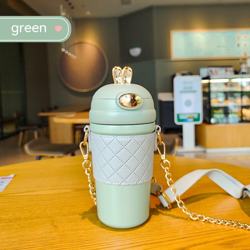 Stainless Steel Cup Bounce Cup With Straw