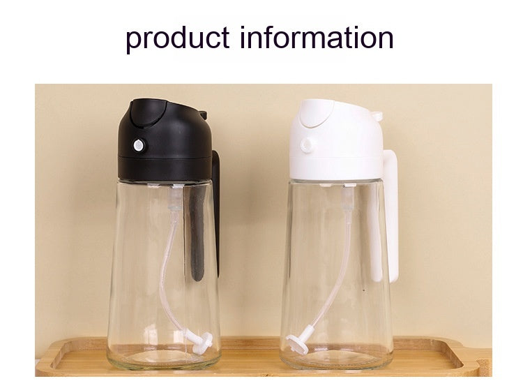 New Two-in-one Glass Oil Pot Kitchen Soy Sauce Bottle Atomization Bottle